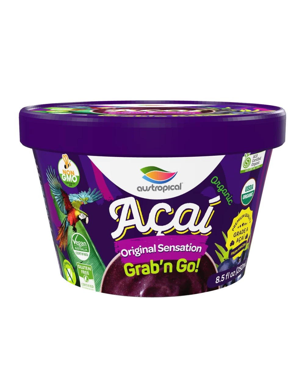 Austropical Original Sensation Grab’n Go cup, front facing