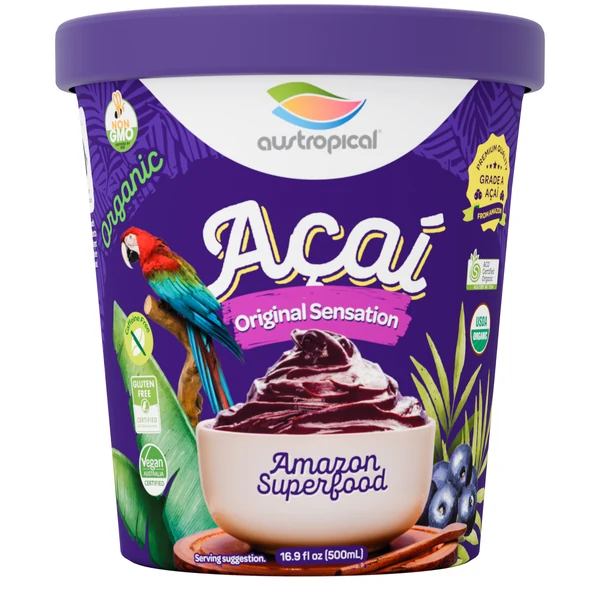 A pint of Austropical Organic Açaí Original Sensation sorbet.