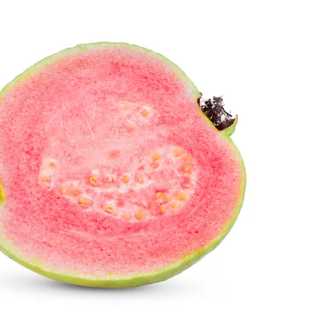 Half a pink guava